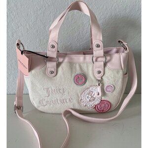 Juicy Couture Juicy Girls Rule MINI Tote Bag Pink & Vanilla Crystal W/ J Charm